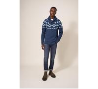 White Stuff Arundel Geo Fairisle Shawl Navy size S | Sweaters Outlet | Men | Blue