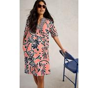 White Stuff Ash Linen Dress Coral Print size 8 REGULAR | Shirt Dresses Outlet | Women | White 8 REGULAR