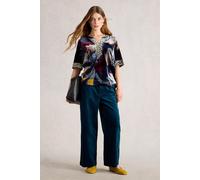 White Stuff Ash Velvet Top Navy Multi size 8 | Blouses Outlet | Women | Blue 8