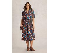 White Stuff Ava Jersey Midi Dress Navy Print size 12R | Shirt Dresses Outlet | Women | Blue 12R