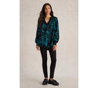 White Stuff Bay Print Longline Top Teal Multi size 14 PETITE | Blouses Outlet | Women | Cyan 14 PETITE