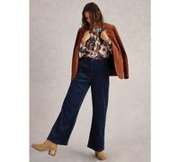 White Stuff Belle Cord Wide Leg Trouser DARK NAVY SIZE 12