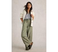 White Stuff Belle Linen Wide Leg Trouser Mid Green size 6 LONG | Wide Pants Outlet | Women | White 6 LONG