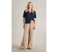 White Stuff Belle Linen Wide Leg Trouser Natural Multi size 6 SHORT | Wide Pants Outlet | Women | White 6 SHORT
