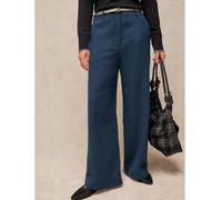 White Stuff Belle Tweedy Wide Leg Trousers NAVY MULTI SIZE 10