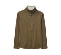 White Stuff Billy Button Through Roll Neck Khaki Green size 18 | Button-Down Shirts Outlet | Women | Brown 18