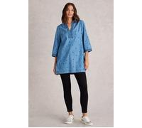 White Stuff Blaire Denim Embroidered Tunic Mid Denim size 8 PETITE | Blouses Outlet | Women | Blue 8 PETITE