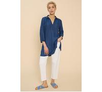 White Stuff Blaire Linen Tunic Dark Navy size 10 REGULAR | Blouses Outlet | Women | White 10 REGULAR