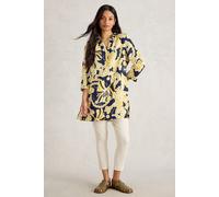 White Stuff Blake Linen Tunic Yellow Print size 18R | Shirt Dresses Outlet | Women | White 18R