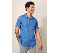 White Stuff Block Leaf Printed Shirt Bright Blue size S | Casual Shirts Outlet | Men | Blue S
