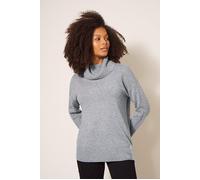 White Stuff Callie H Neck Cashmere Jumper Mid Grey size 8 | Sweaters Outlet | Women | Gray 8