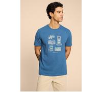 White Stuff Camera Chronicles Graphic Tee Blue Print size S | Print T-Shirts Outlet | Men | Blue S