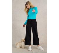 White Stuff Camille High Neck Tee Bright Teal size 18 | Longsleeves Outlet | Women | Cyan 18