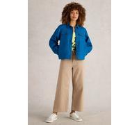 White Stuff Camille Linen Jacket Bright Blue size 24 | Cropped Jackets Outlet | Women | White 24