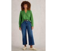 White Stuff Charlie Linen Shirt Mid Green size 12 | Longsleeves Outlet | Women | White 12