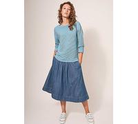 White Stuff Charlotte Denim Midi Skirt Denim