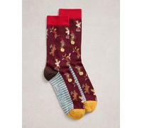 White Stuff Circus Cotton Rich Socks Red Mix