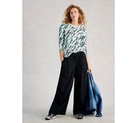 White Stuff Clara Long Sleeve Tee IVORY MULTI SIZE 10