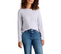 White Stuff Clara Sparkling Long Sleeve Shirt - Crew Neck, Regular Fit, Made from a Cotton/Polyester Blend - Ivory Multi - Size 10