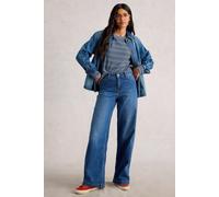 White Stuff Clara Stitch Tee Mid Blue size 14 | T-shirts Outlet | Women | Blue 14