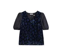 White Stuff Cleo Velvet Mix Top Black Print size 12 | Blouses Outlet | Women | Black 12