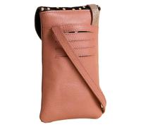 White Stuff Coco Leather Phone Bag Pink Multi size OS | Cross Body Bags Outlet | Women | Pink OS