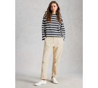 White Stuff Cord Tapered Ankle Grazer Trousers Natural