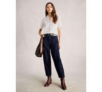 White Stuff Cotton Rich Broderie Button Through Shirt White