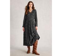 White Stuff Edie Metallic Dress BLACK MULTI SIZE 10