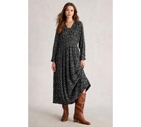 White Stuff Edie Metallic Dress Black Multi size 12 REGULAR | Midi Dresses Outlet | Women | Black
