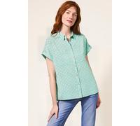 White Stuff Ella Cotton Shirt Mid Green size 22R | Button-Down Shirts Outlet | Women | Green 22R