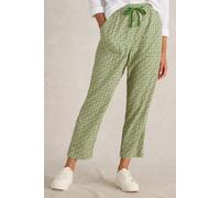 White Stuff Elle Linen Blend Trouser Green Print size 12 REGULAR | Pants Outlet | Women | White 12 REGULAR