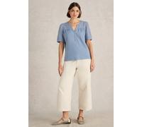 White Stuff Ellie Broderie Top Mid Blue size 10 | Blouses Outlet | Women | Blue 10