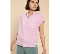 White Stuff Ellie Pink Organic Cotton Shirt White