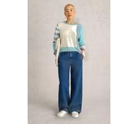 White Stuff Emma Colourblock Jumper Blue Multi size 14 | Knitted Sweaters Outlet | Women | Blue 14