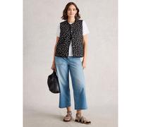 White Stuff Emma Reversible Gilet BLACK MULTI SIZE 12