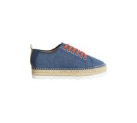 White Stuff Espadrille Lace Up Flatforms Chamb Blue size 5 | Outlet | Women | Blue 5