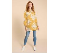 White Stuff Evelyn Linen Tunic Chartreuse Print size 16R | Blouses Outlet | Women | White 16R