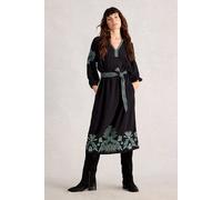 White Stuff Evie Embroidered Dress Black Multi size 10 | Midi Dresses Outlet | Women | Black 10