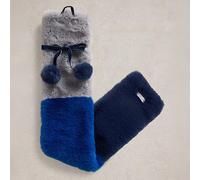 White Stuff Faux Fur Long Hot Water Bottle Blue Multi