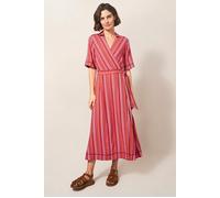 White Stuff Felicity Linen Blend Dress Pink Multi size 6 | Midi Dresses Outlet | Women | White 6