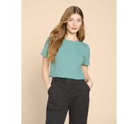 White Stuff female Pure Cotton T-Shirt - 12 - Teal, Teal,Navy