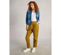 White Stuff female Pure Linen Tapered Trousers - 14REG - Yellow, Yellow