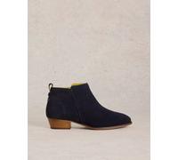White Stuff female Suede Block Heel Ankle Boots - 6.5 - Navy, Navy,Tan