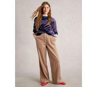 White Stuff Fern Crew Neck Jumper with Wool Navy Mix