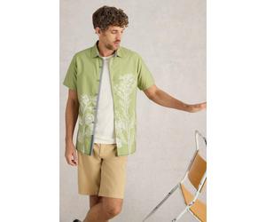White Stuff Floral Border Ss Printed Shirt Green Print size M | Casual Shirts Outlet | Men | Green M