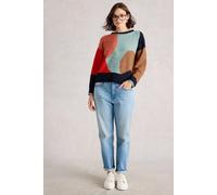 White Stuff Freya Abstract Jumper Navy Multi size 18 | Knitted Sweaters Outlet | Women | Blue 18
