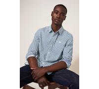 White Stuff Geo Abstract Printed Shirt Blue Print size S | Formal Shirts Outlet | Men | Blue