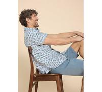 White Stuff Geo Fish Print Short Sleeve Shirt White