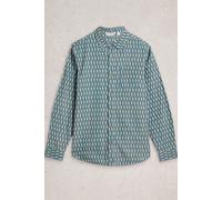 White Stuff Geo Ls Printed Shirt Green Print size L | Casual Shirts Outlet | Men | Green L